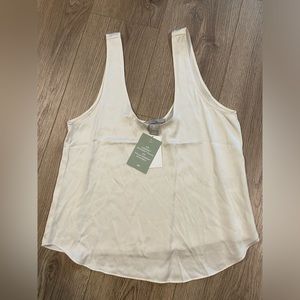 H&M cream satin tank top NWT